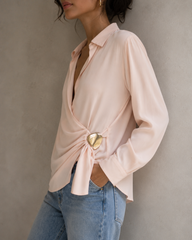 Elise Draped Buckle Shirt