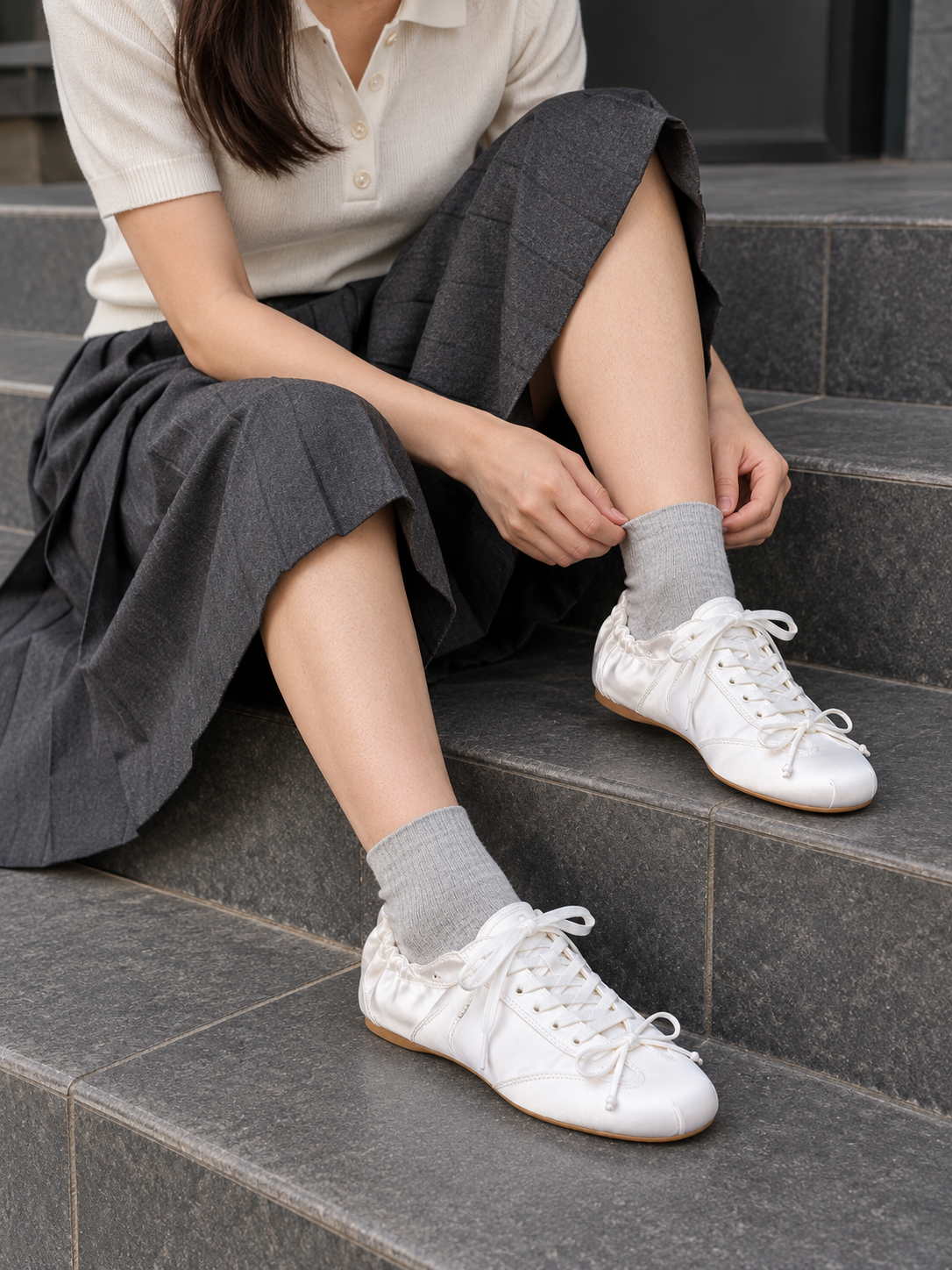 Sofia Satin Ballet Sneaker