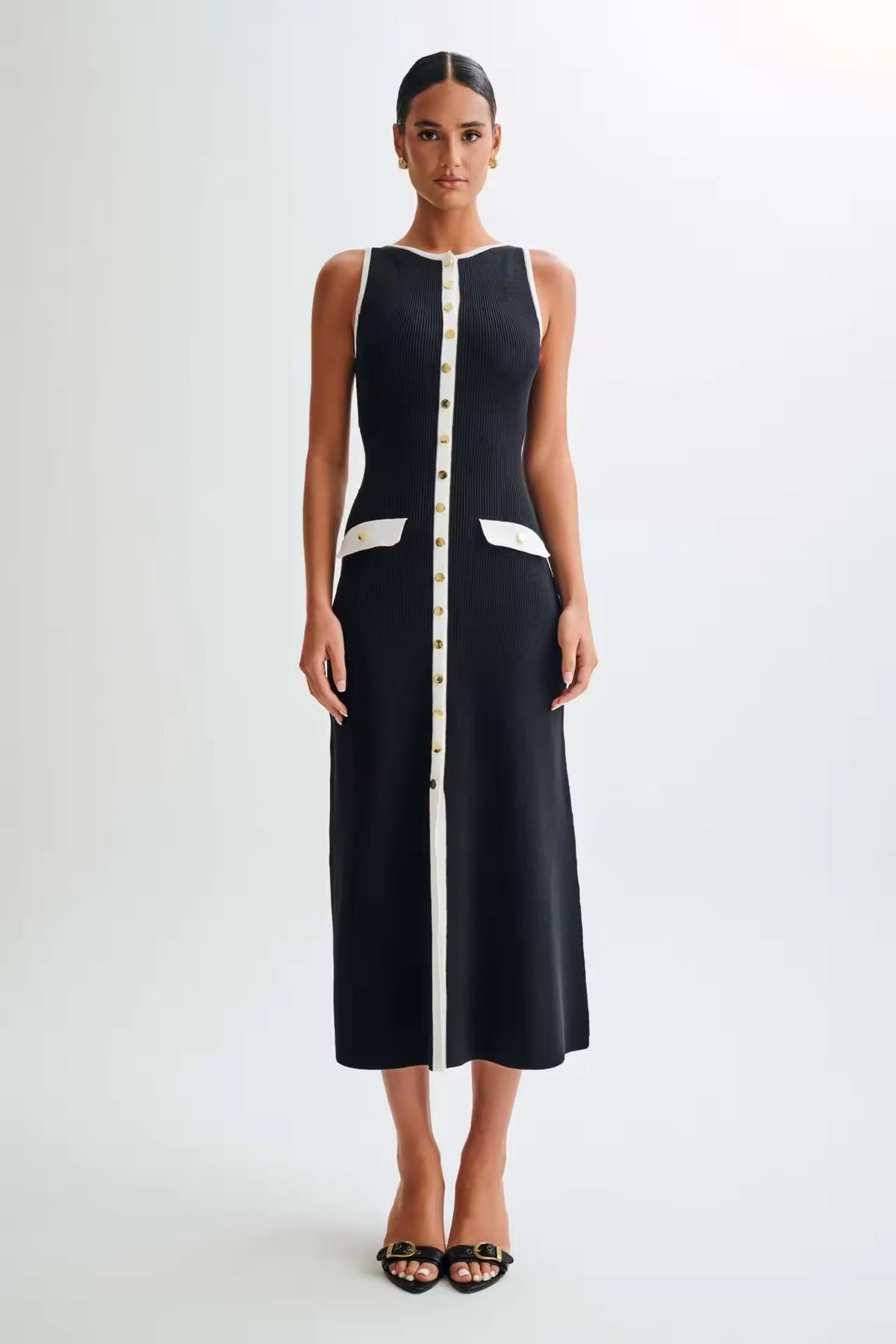 Luna Button Down Midi Dress