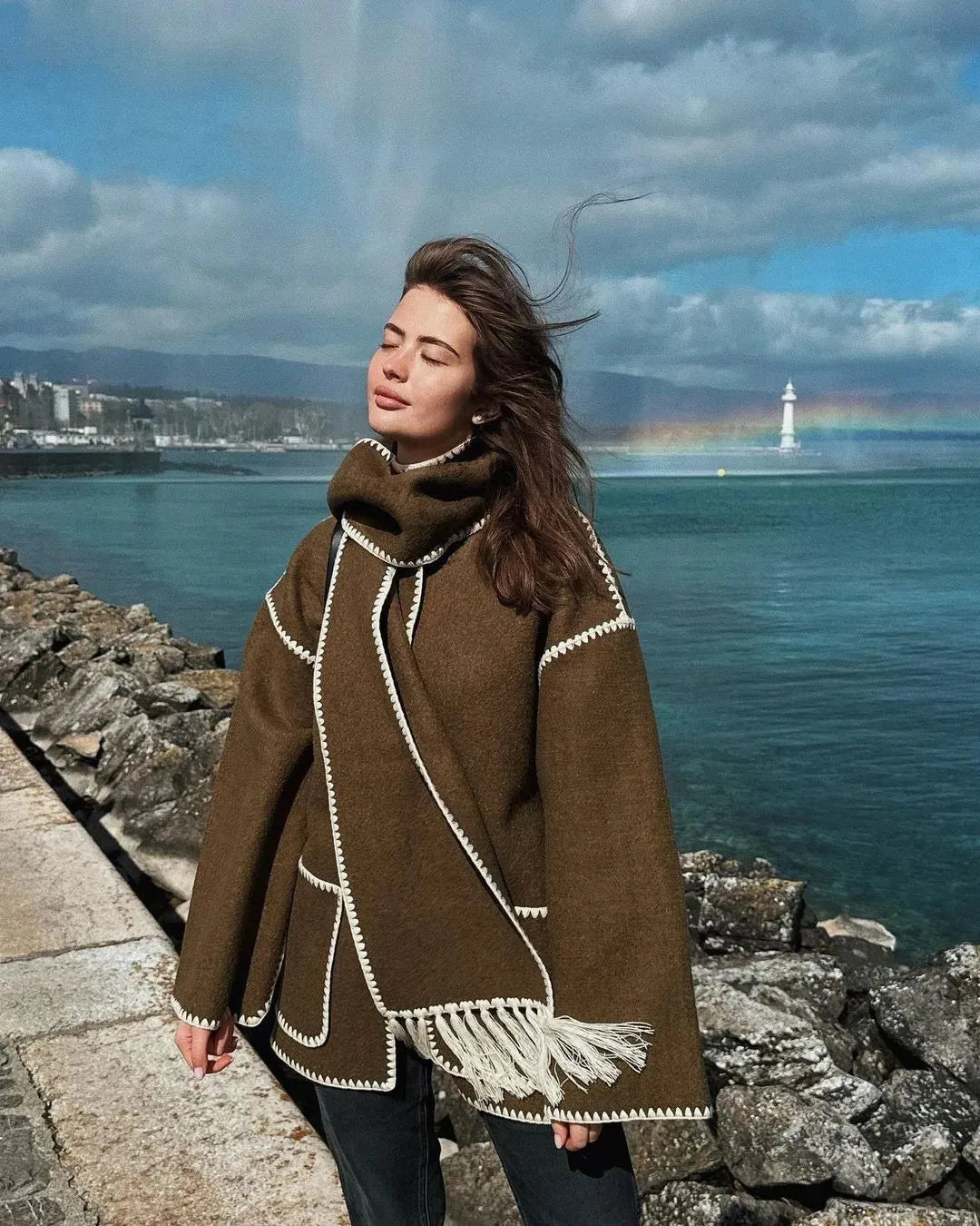 Juana Coat With Scarf