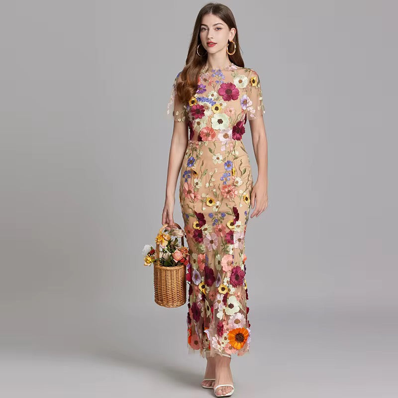 Bougainvillea Bloom Gown Dress