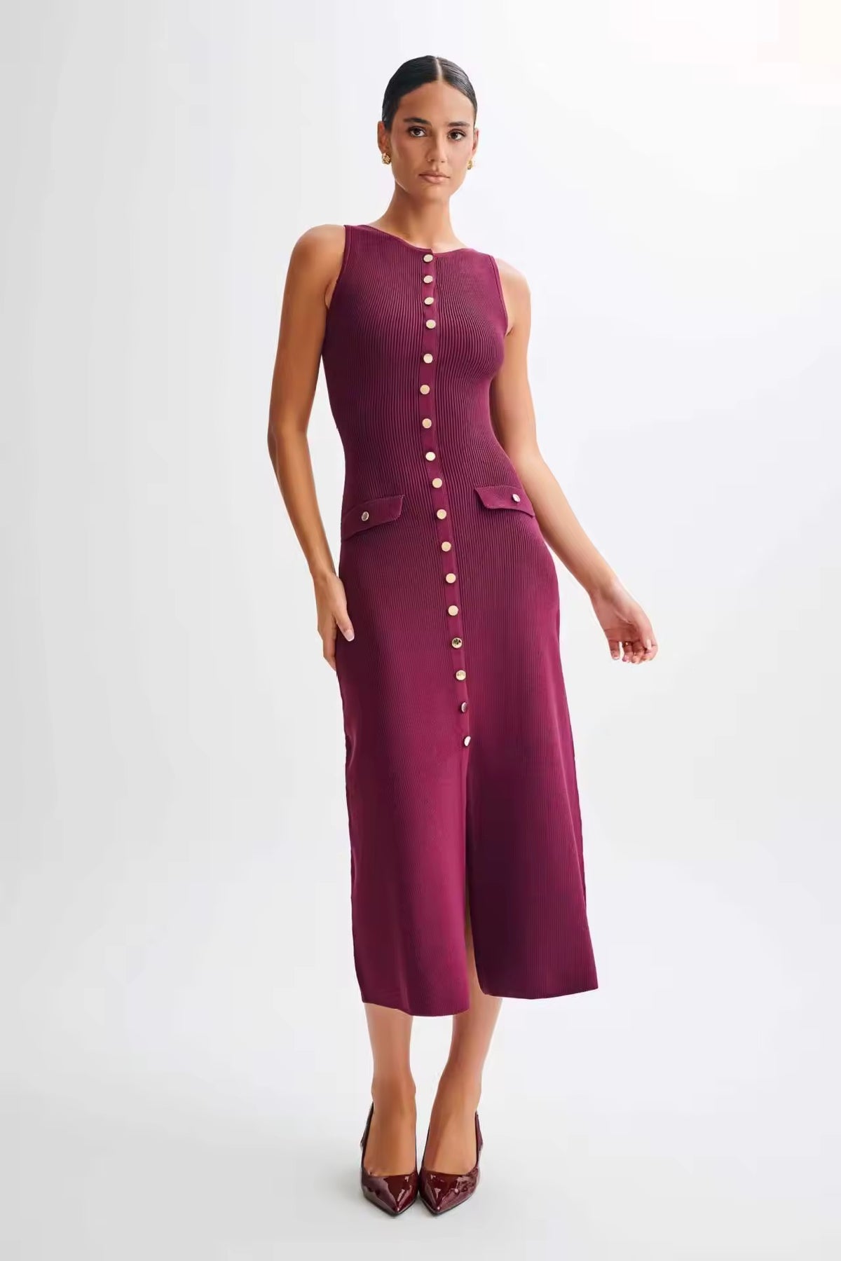 Luna Button Down Midi Dress
