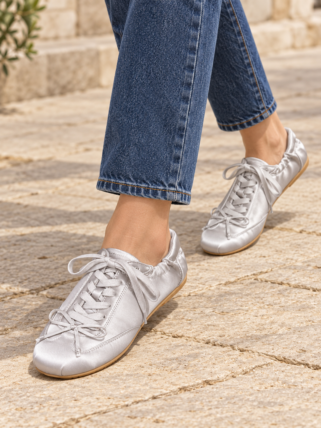 Sofia Satin Ballet Sneaker