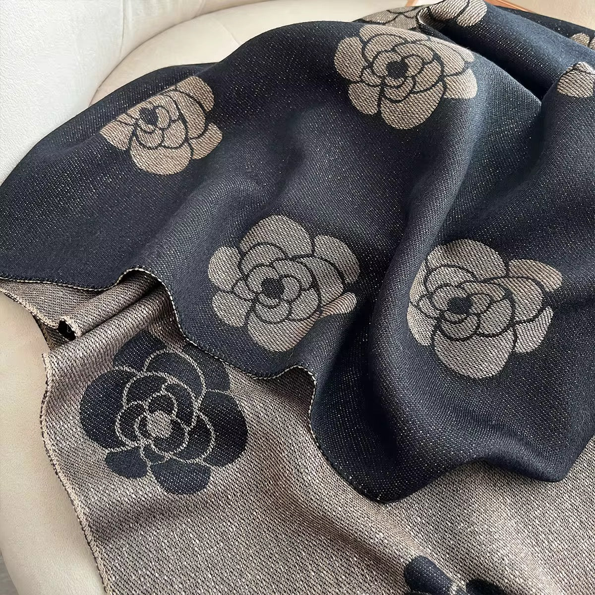 Floral Motif Cashmere Shawl