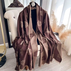 Floral Motif Cashmere Shawl