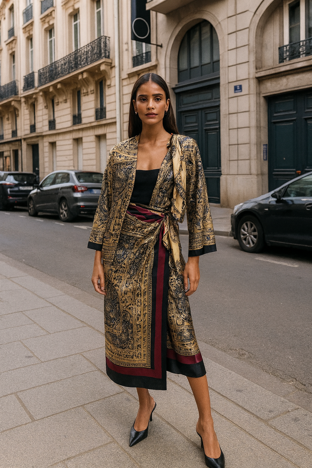 The Baroque Scarf Wrap Skirt 