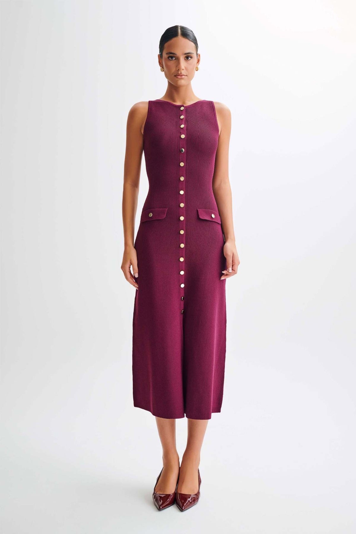 Luna Button Down Midi Dress