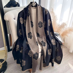 Floral Motif Cashmere Shawl