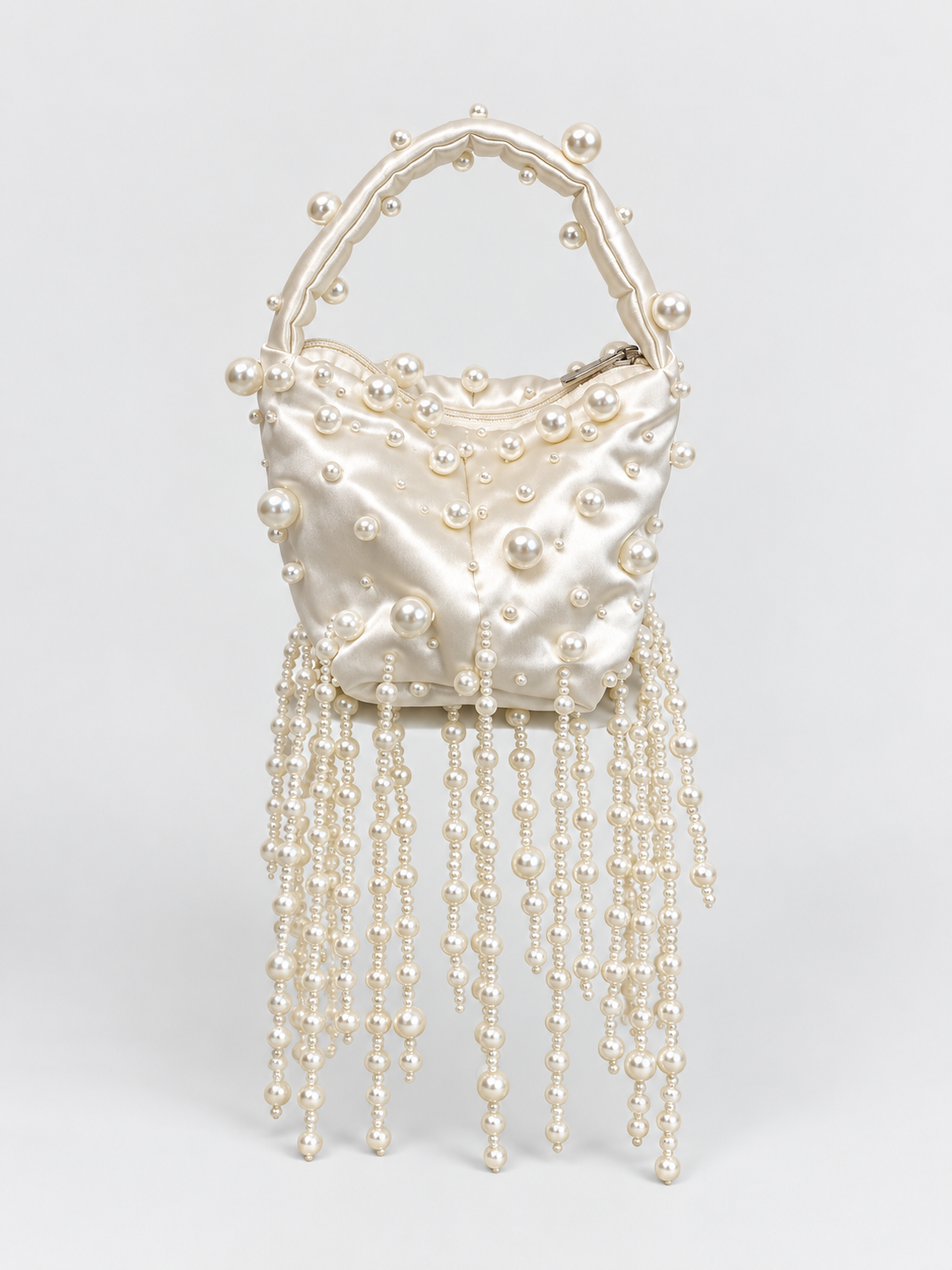Pearl Tassel Satin Bag