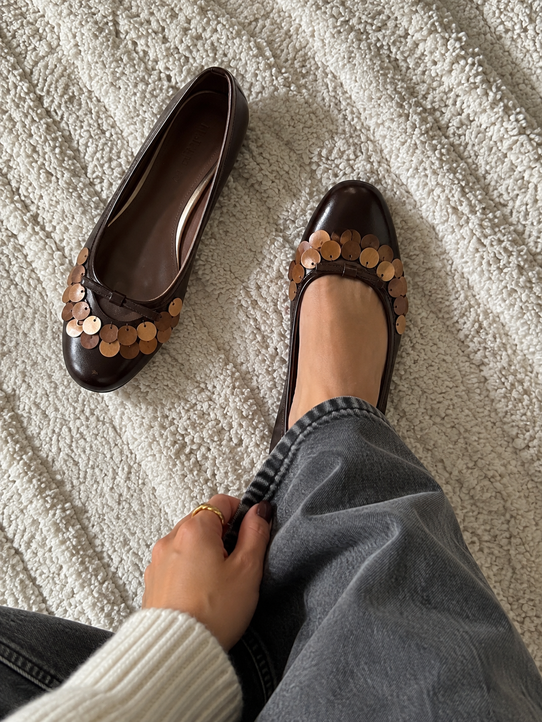 Luna Embellished Ballet Flats
