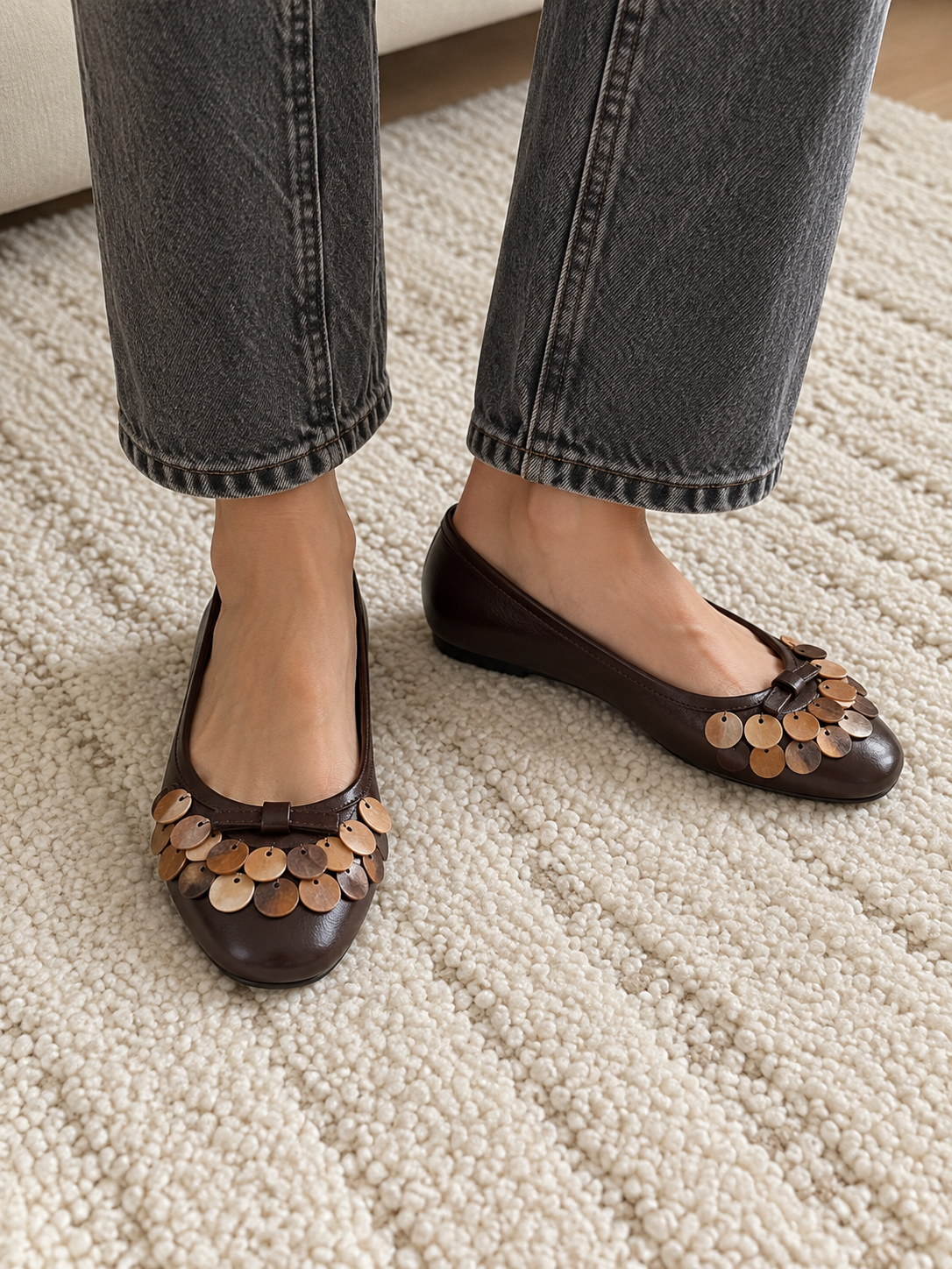 Luna Embellished Ballet Flats
