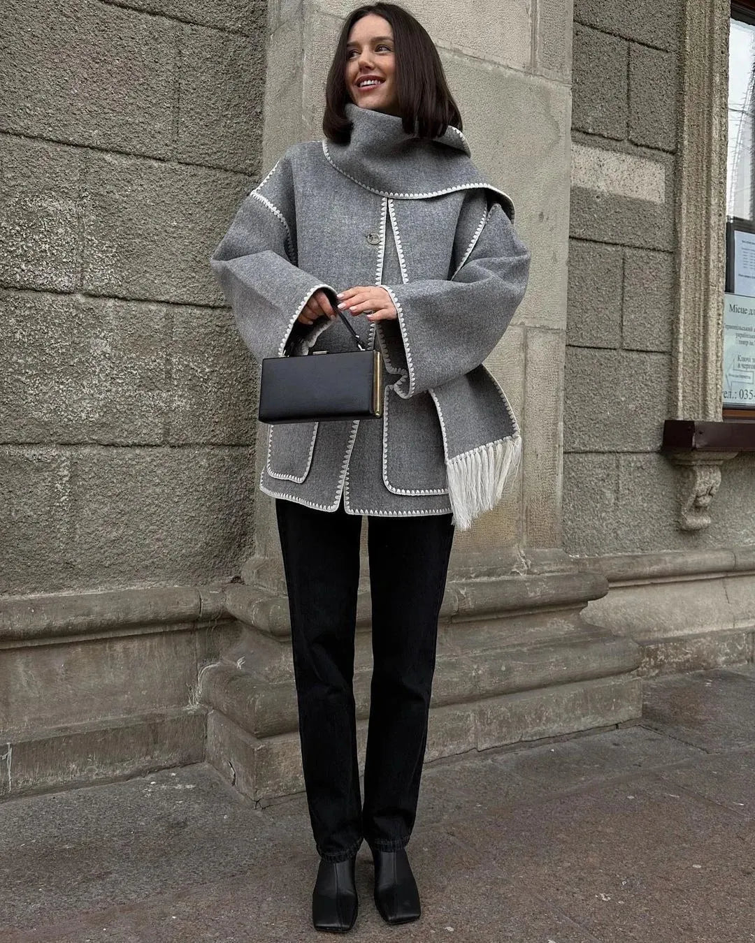 Juana Coat With Scarf