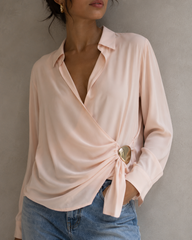 Elise Draped Buckle Shirt