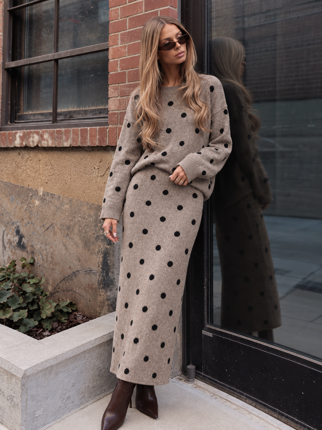 Margot Polka Dot Knit Co-ord Set