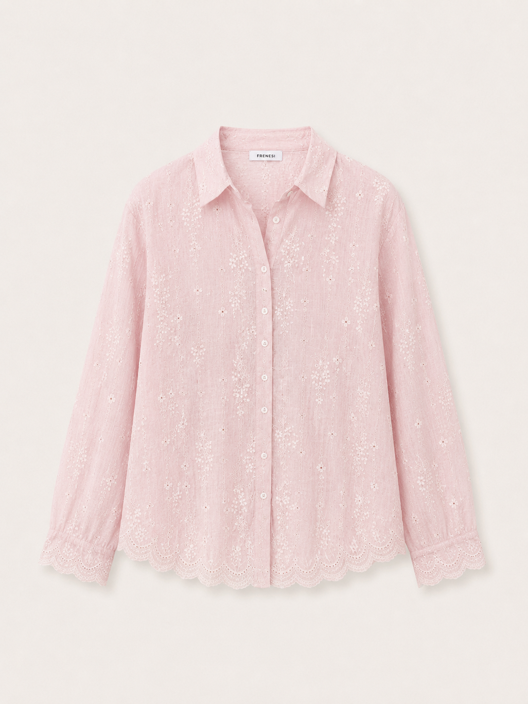 Blush Broderie Lace Shirt