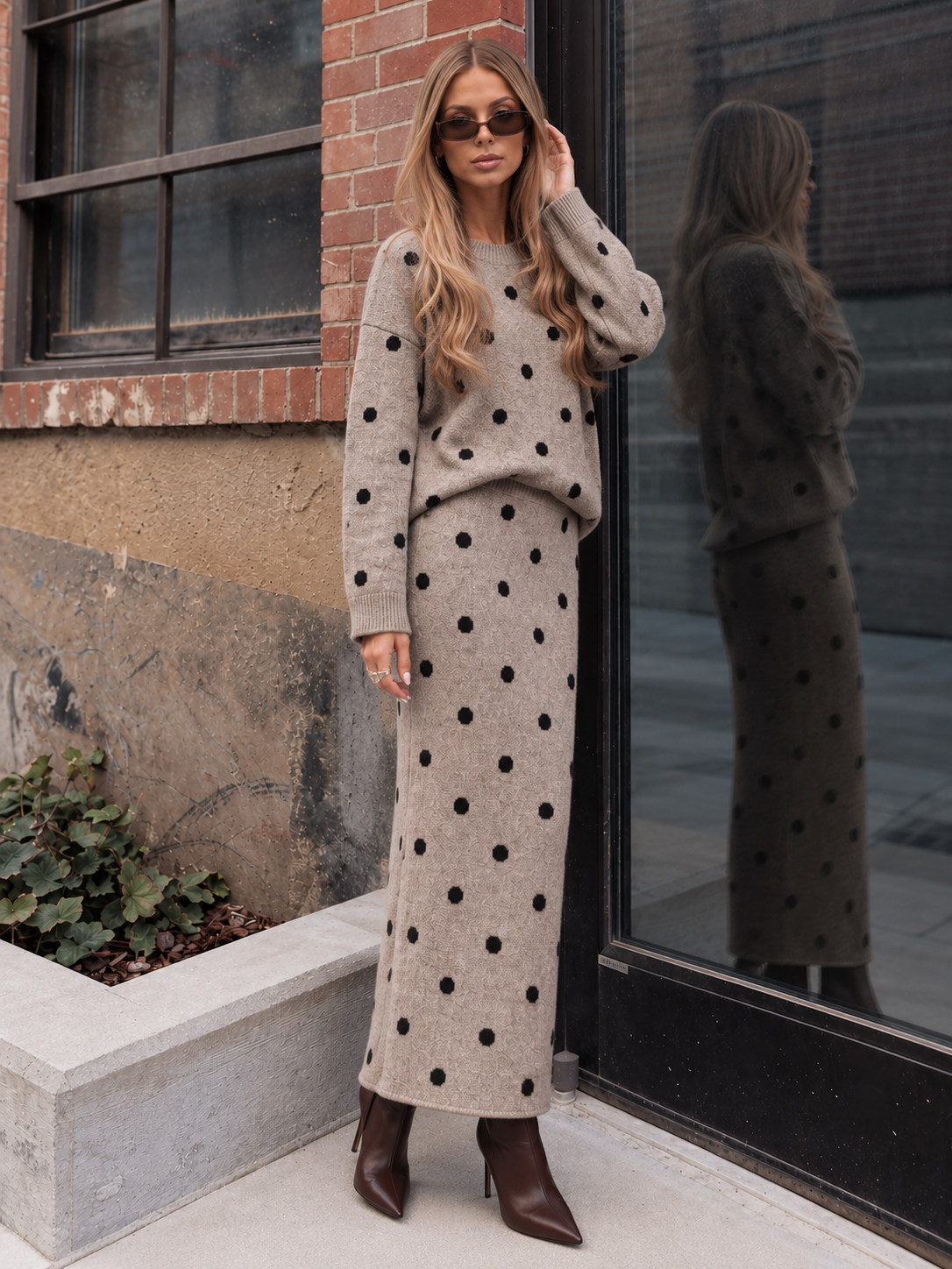 Margot Polka Dot Knit Co-ord Set