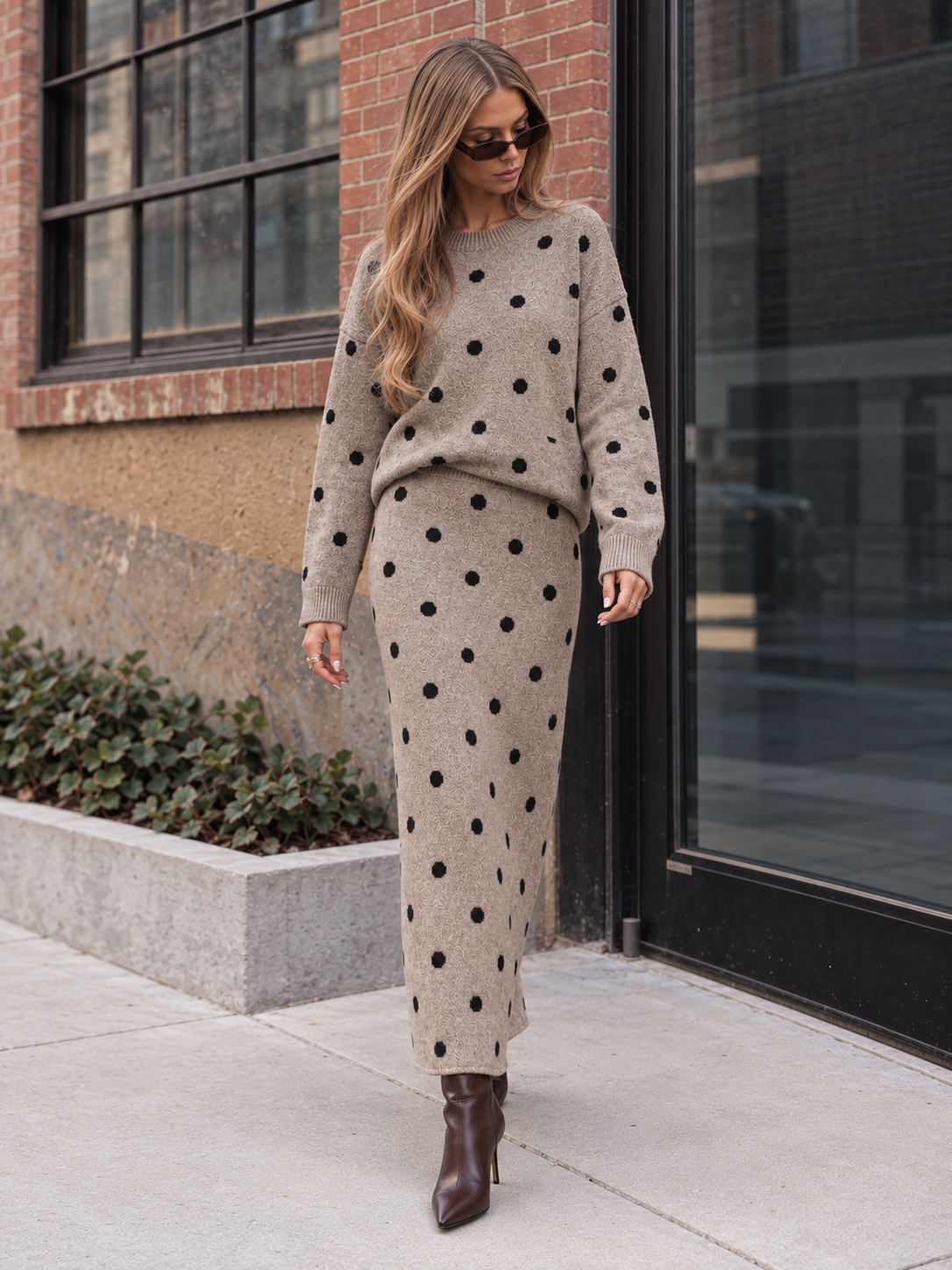 Margot Polka Dot Knit Co-ord Set