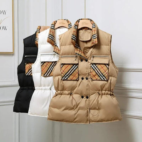 Burbeny Vest Puffer Jacket - Label Frenesi Fashion