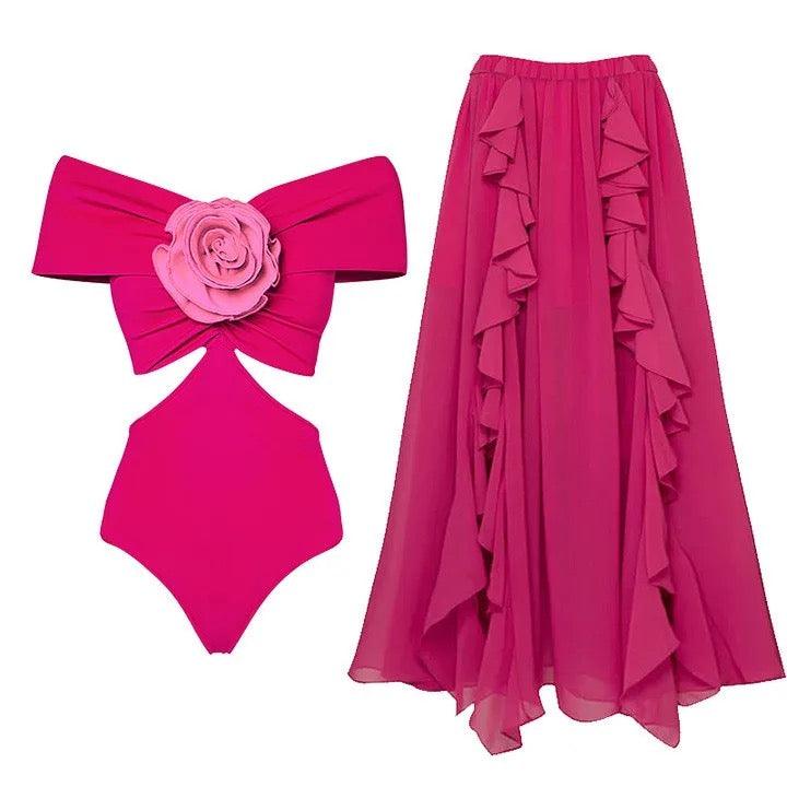 Carmella Swimsuit with Skirt - Label Frenesi Fashion