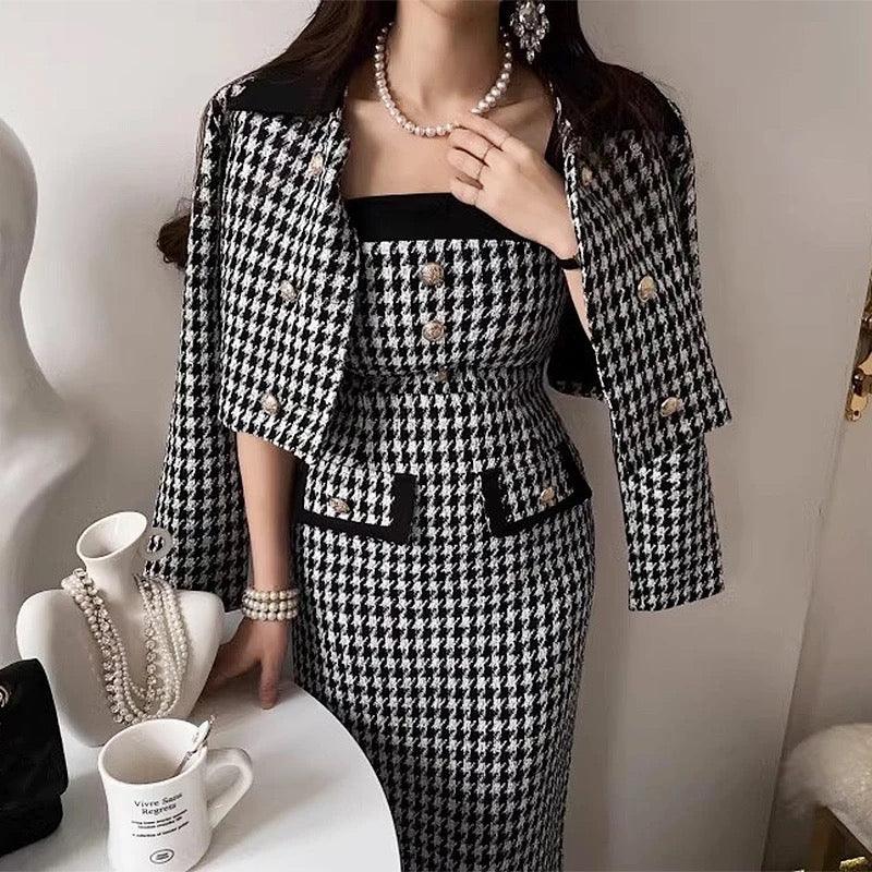 Jenee Dress & Coat Set - Label Frenesi Fashion