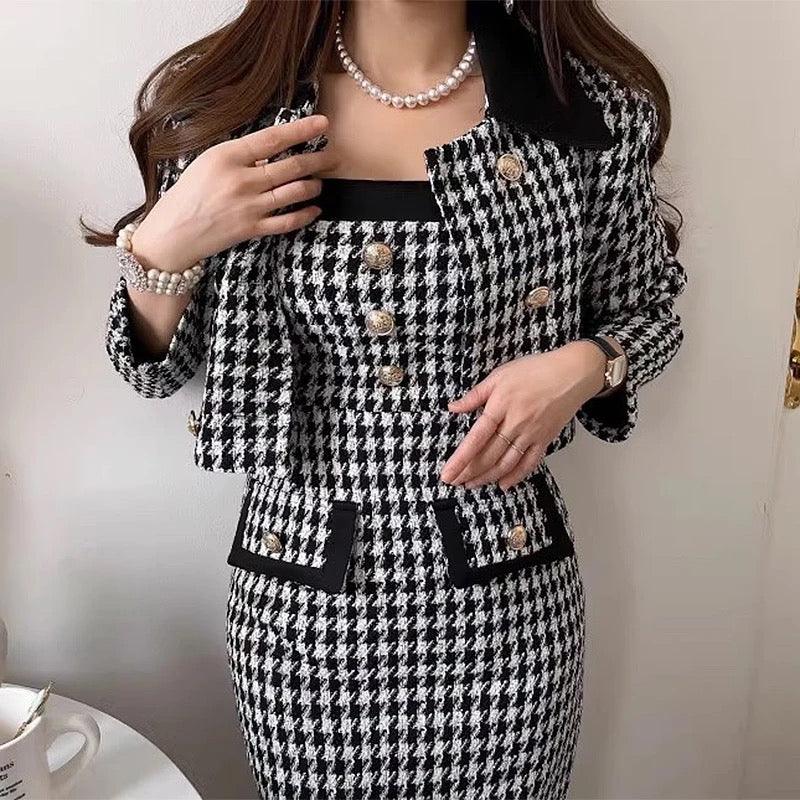 Jenee Dress & Coat Set - Label Frenesi Fashion