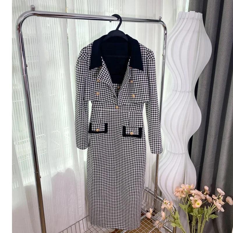 Jenee Dress & Coat Set - Label Frenesi Fashion