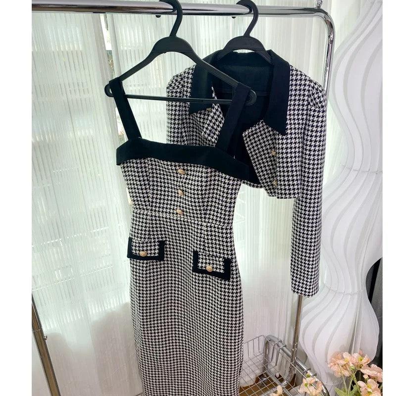 Jenee Dress & Coat Set - Label Frenesi Fashion