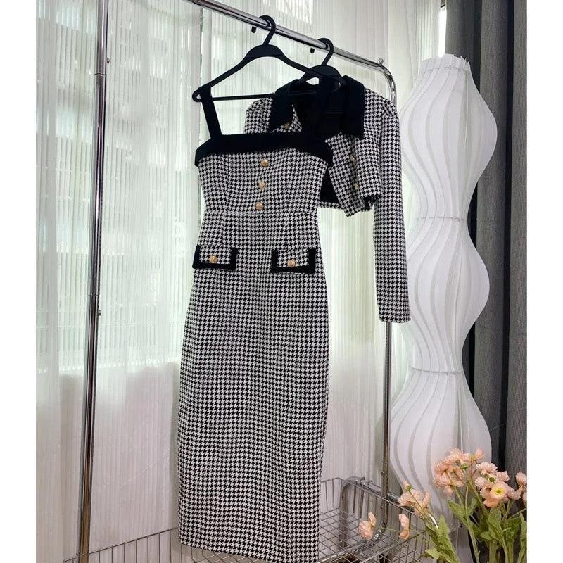 Jenee Dress & Coat Set - Label Frenesi Fashion