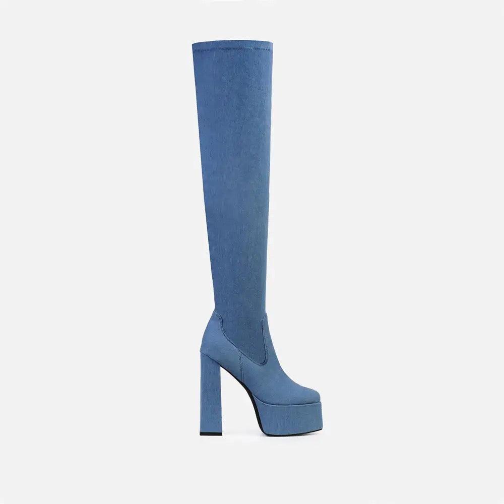 Kesha Thigh High Boots - Label Frenesi Fashion