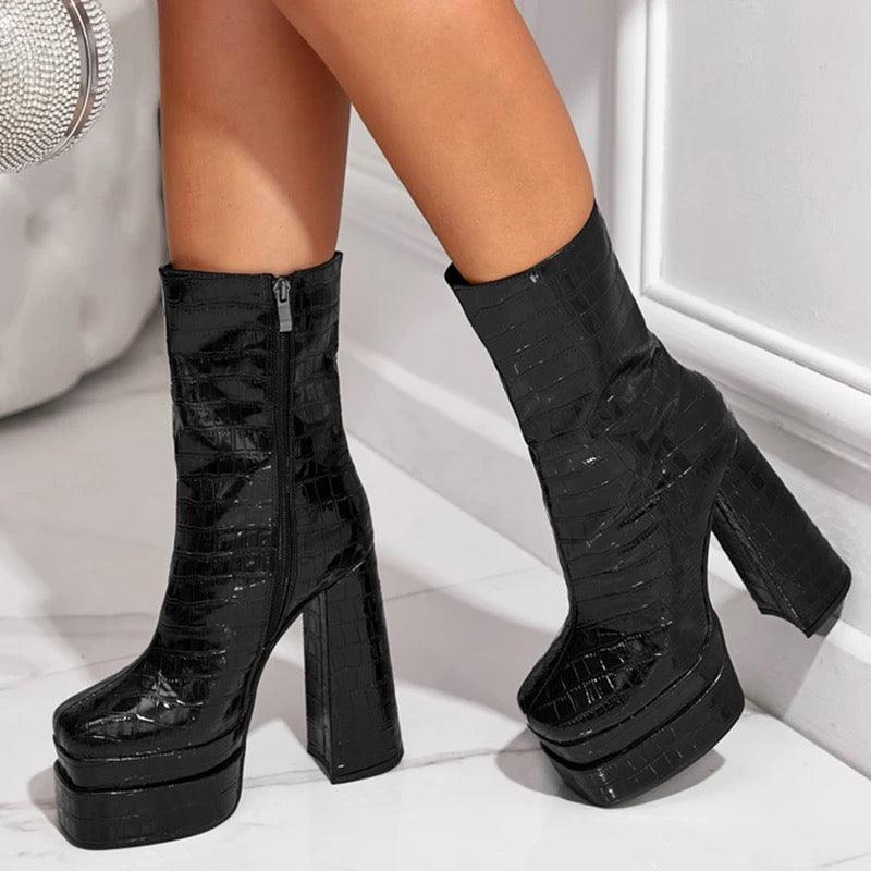 Kyle Platform Boots - Label Frenesi Fashion