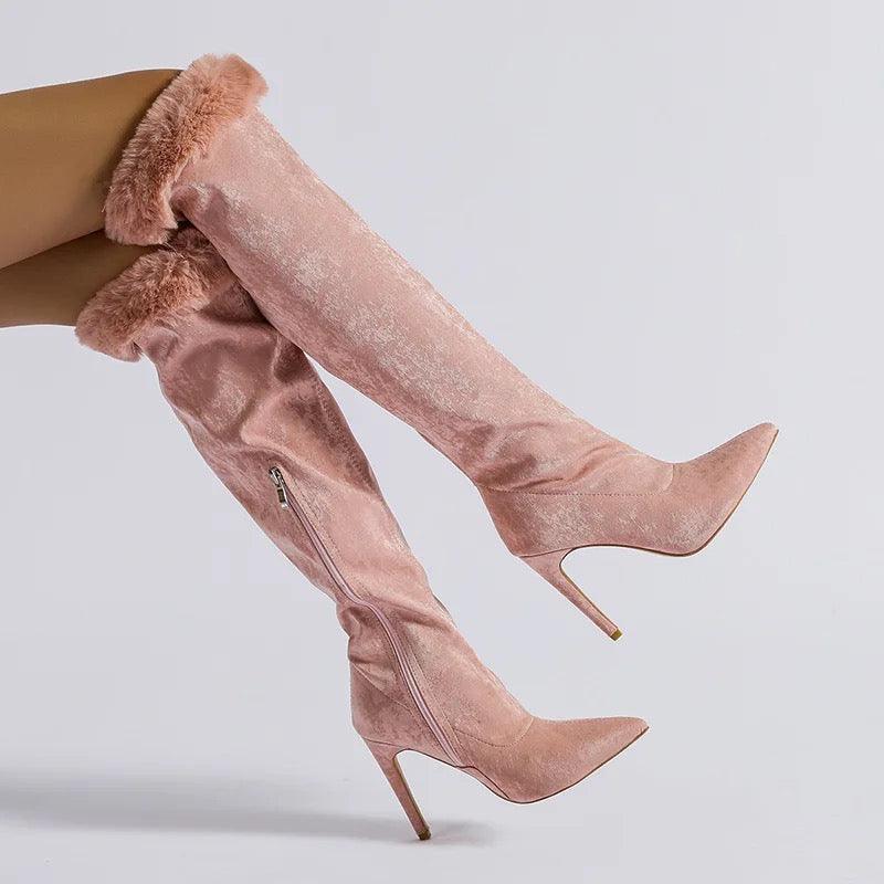Lola Fur Boots - Label Frenesi Fashion