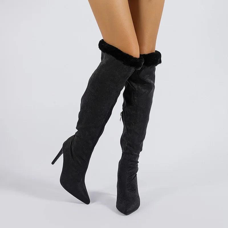 Lola Fur Boots - Label Frenesi Fashion