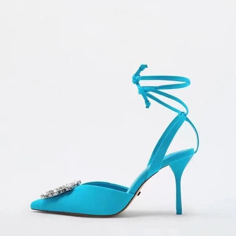 Margo Turquoise Heels - Label Frenesi Fashion