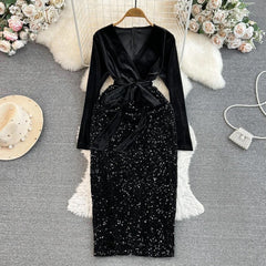 Natalie Sequin Dress - Label Frenesi Fashion