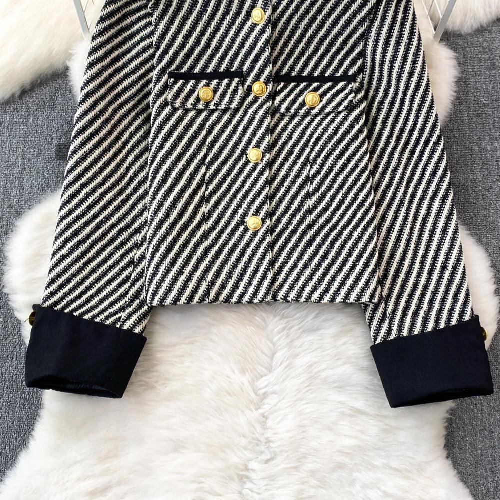 Nolan Striped Blazer - Label Frenesi Fashion