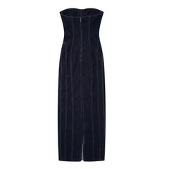 Stacey Denim Bodycon Dress - Label Frenesi Fashion