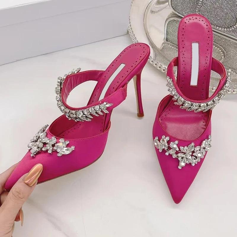 Veda Rhinestone Heels - Label Frenesi Fashion