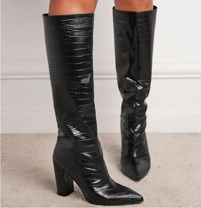 Aden Croc Winter Boots - Label Frenesi Fashion