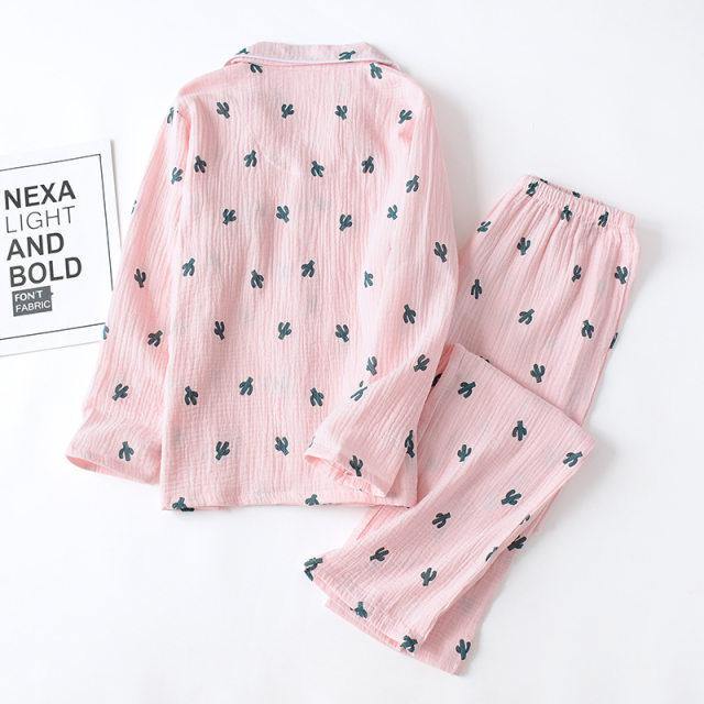Cacti Cotton Nightsuit - Label Frenesi Fashion