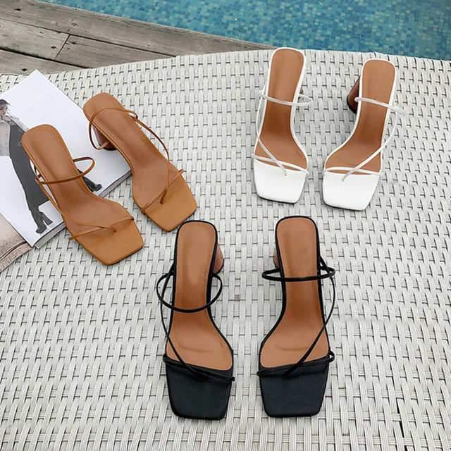 Cosmo Strap Block Heels - Label Frenesi Fashion