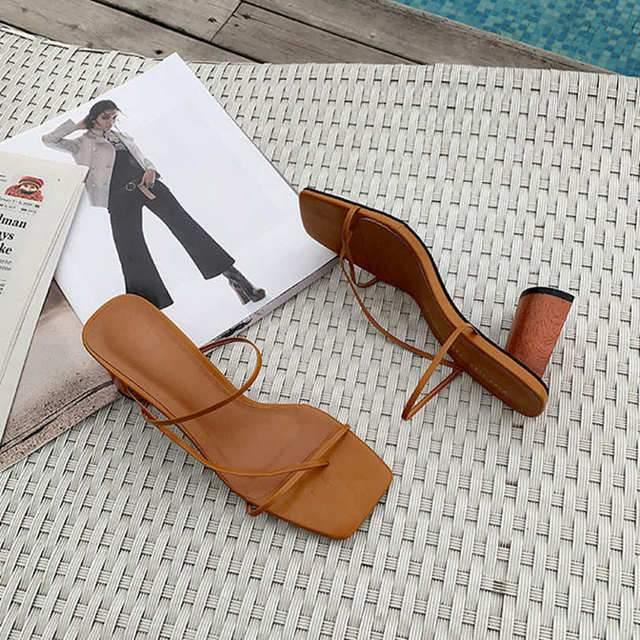 Cosmo Strap Block Heels - Label Frenesi Fashion