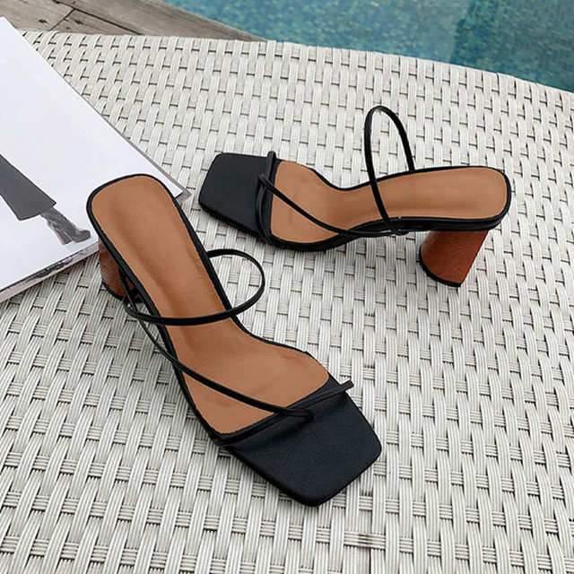 Cosmo Strap Block Heels - Label Frenesi Fashion