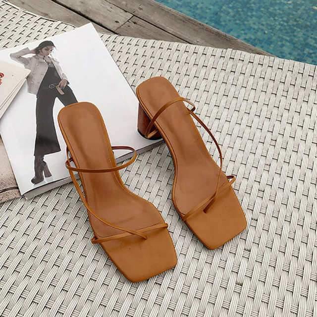 Cosmo Strap Block Heels - Label Frenesi Fashion