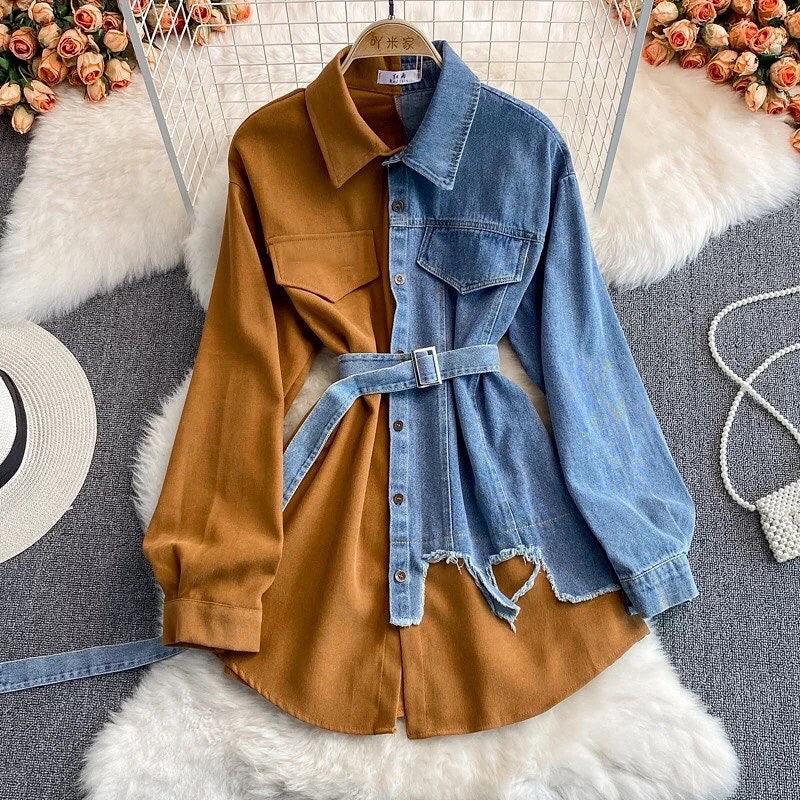 Dual Denim Shirts - Label Frenesi Fashion