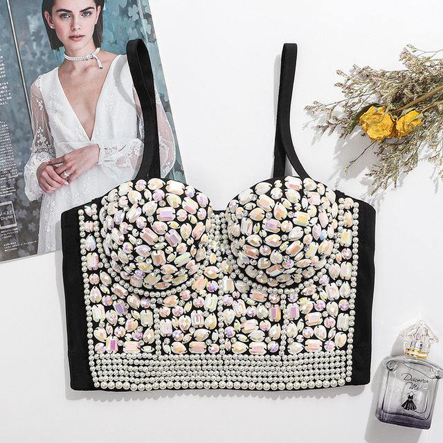 Embellished Bustier Top - Label Frenesi Fashion