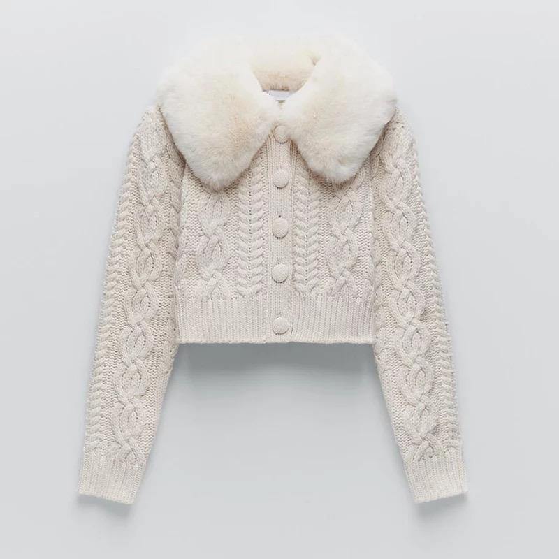 Fiona Fur Collar Sweater - Label Frenesi Fashion