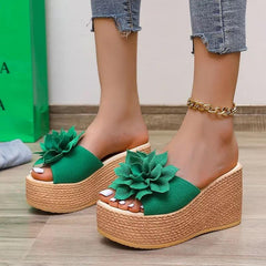 Floral Wedges - Label Frenesi Fashion