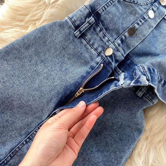 Georgia Denim Tube Jumpsuit - Label Frenesi Fashion