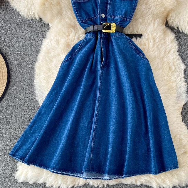 Ginny Denim Dress - Label Frenesi Fashion
