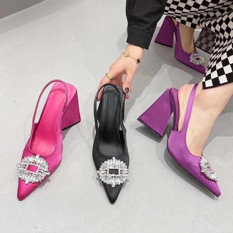 Gisel Chunky Heels - Label Frenesi Fashion